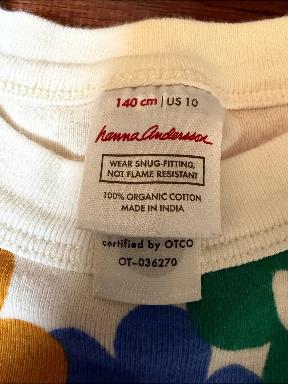 Hanna Andersson Multi-Color Floral Print Pajama Set